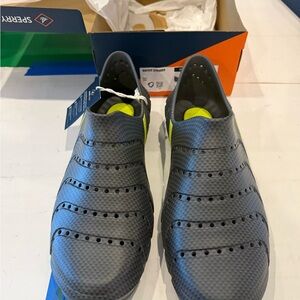 Sperry Men's Gray and Yellow Boat Shoes